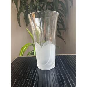 Vintage j.g. Durand Large Crystal Etched Vase